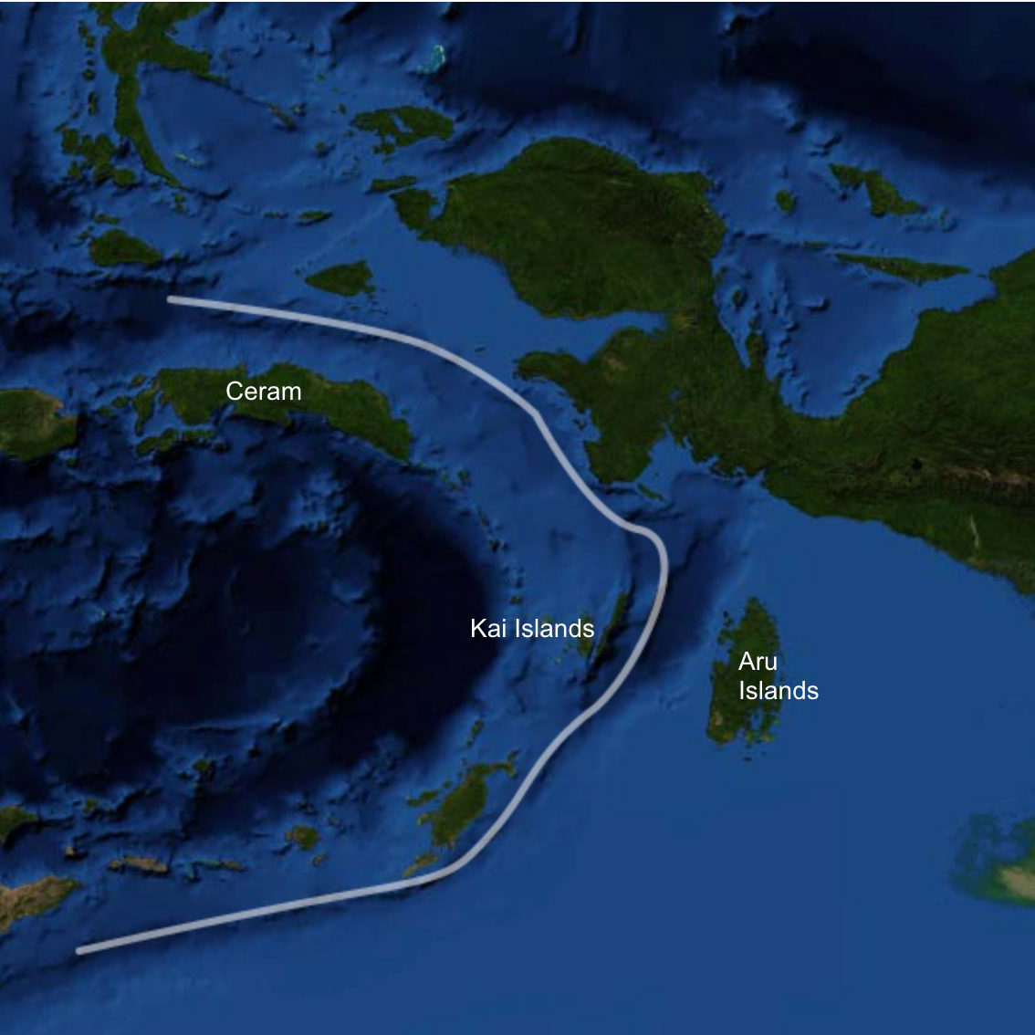 Map of the seafloor